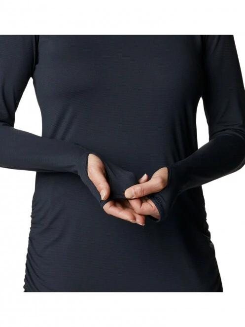 Columbia Leslie Falls Long Sleeve Shirt női hosszú ujjú sport póló fekete színben 5