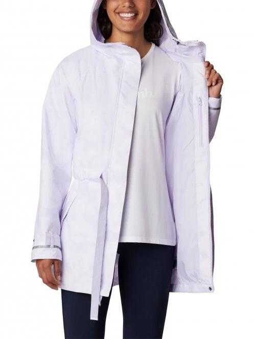Columbia Here And There Trench II Jacket női utcai kabát lila színben 4
