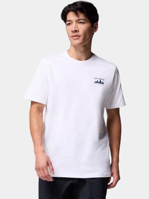Columbia Explorers Canyon Back Short Sleeve Tee férfi rövid ujjú póló fehér színben 2