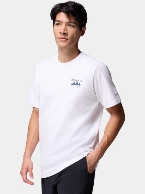 Columbia Explorers Canyon Back Short Sleeve Tee férfi rövid ujjú póló fehér színben 3