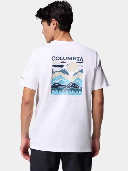 Columbia Explorers Canyon Back Short Sleeve Tee férfi rövid ujjú póló fehér színben 4