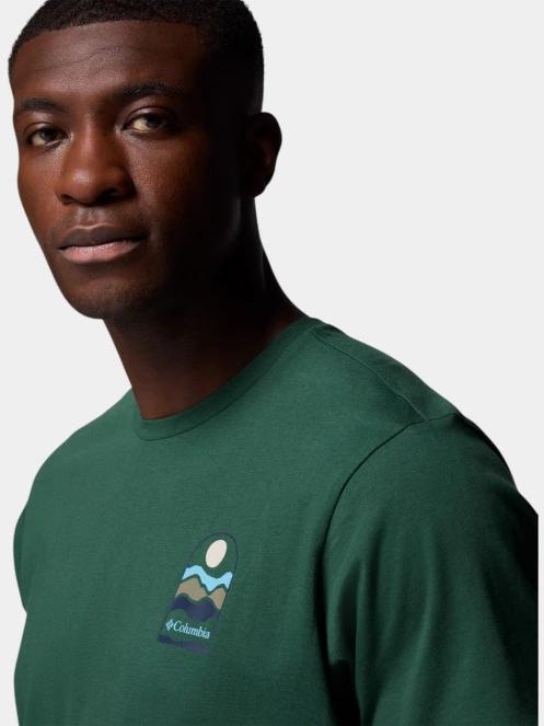 Columbia Explorers Canyon Back Short Sleeve Tee férfi rövid ujjú póló zöld színben 6