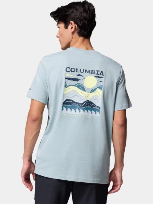 Columbia Explorers Canyon Back Short Sleeve Tee férfi rövid ujjú póló kék színben 3
