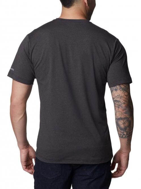 Columbia Tech Trail Front Graphic SS Tee férfi rövid ujjú sport póló fekete színben 4