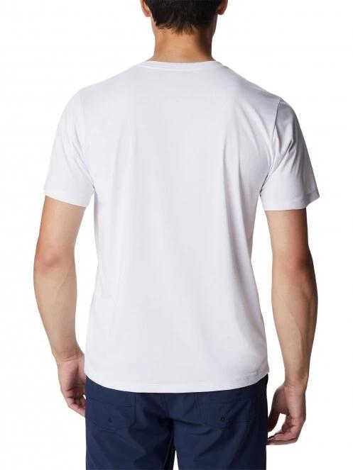 Columbia Columbia Hike Graphic SS Tee férfi rövid ujjú sport póló fehér színben 4