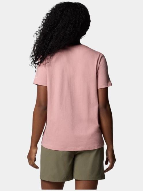 Columbia Boundless Beauty Logo SS Tee női rövid ujjú póló rózsaszín színben 4