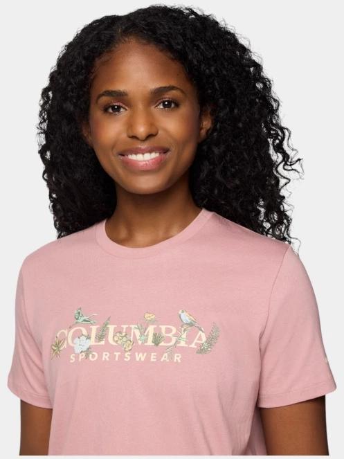 Columbia Boundless Beauty Logo SS Tee női rövid ujjú póló rózsaszín színben 5