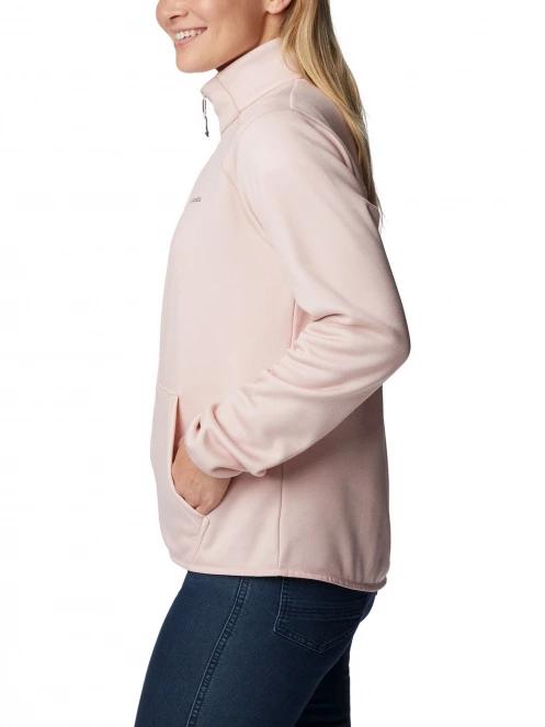 Columbia Col Hike Tech Fleece Full Zip női polár pulóver rózsaszín színben 3
