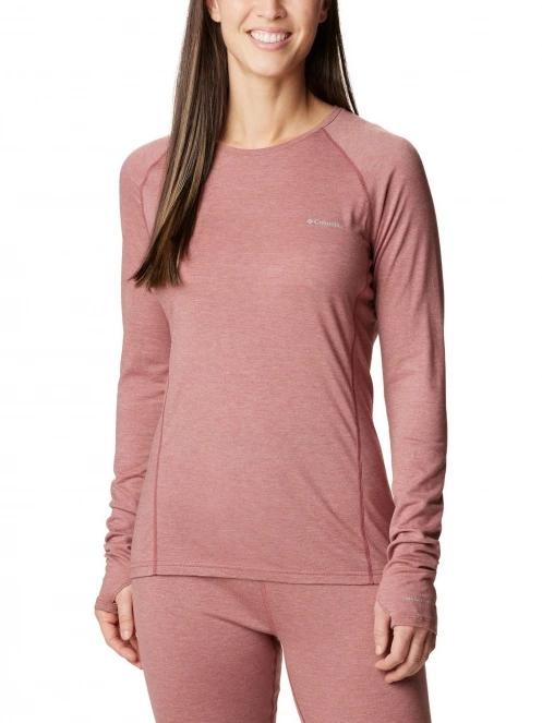 Columbia Tunnel Springs Wool Crew női aláöltöző felső piros színben 2