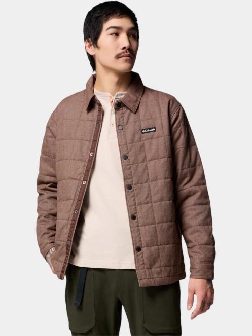 Columbia Landroamer Quilted Shirt Jacket férfi átmeneti kabát barna színben 4