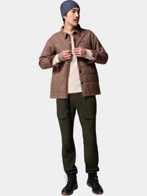 Columbia Landroamer Quilted Shirt Jacket férfi átmeneti kabát barna színben 5