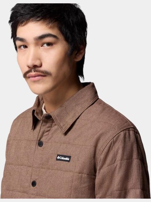 Columbia Landroamer Quilted Shirt Jacket férfi átmeneti kabát barna színben 6