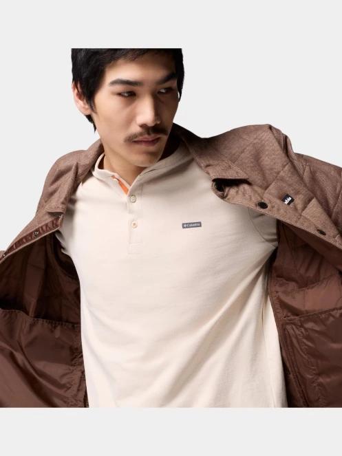 Columbia Landroamer Quilted Shirt Jacket férfi átmeneti kabát barna színben 7