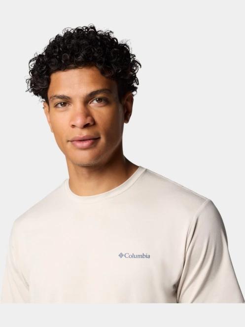 Columbia Kwick Hike Back Graphic SS Tee férfi rövid ujjú sport póló homok színben 5