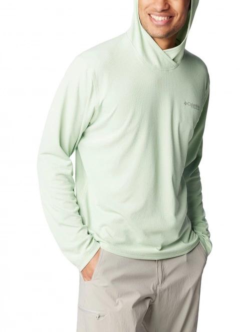 Columbia Summit Valley Hoodie férfi hosszú ujjú sport póló zöld színben 5