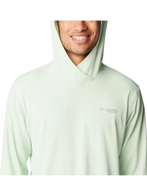 Columbia Summit Valley Hoodie férfi hosszú ujjú sport póló zöld színben 6