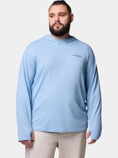 Columbia Summit Valley Hoodie férfi hosszú ujjú sport póló kék színben 2