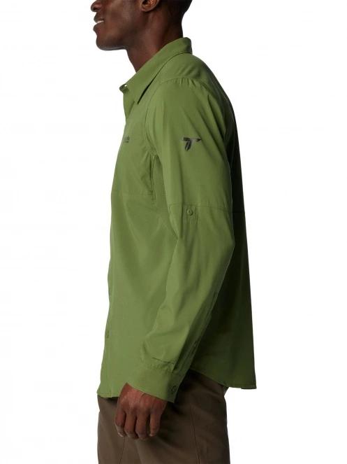 Columbia Cirque River Vented Woven Long Sleeve Shirt férfi hosszú ujjú túraing zöld színben 3