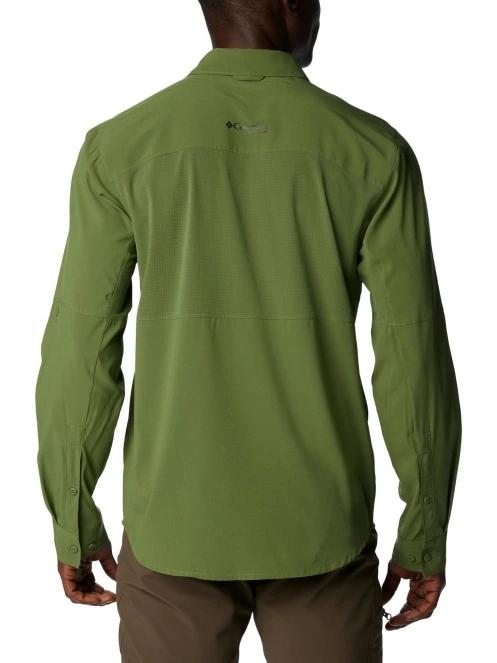 Columbia Cirque River Vented Woven Long Sleeve Shirt férfi hosszú ujjú túraing zöld színben 4