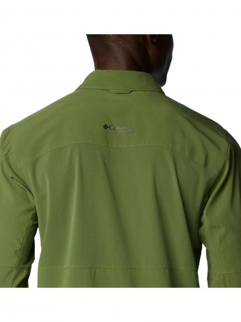 Columbia Cirque River Vented Woven Long Sleeve Shirt férfi hosszú ujjú túraing zöld színben 7