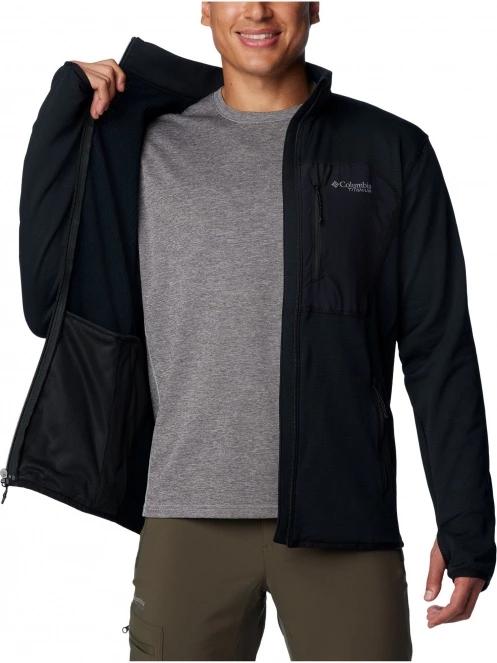 Columbia Triple Canyon Grid Fleece Full Zip férfi polár pulóver fekete színben 6