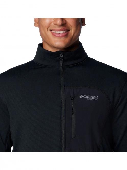 Columbia Triple Canyon Grid Fleece Full Zip férfi polár pulóver fekete színben 8