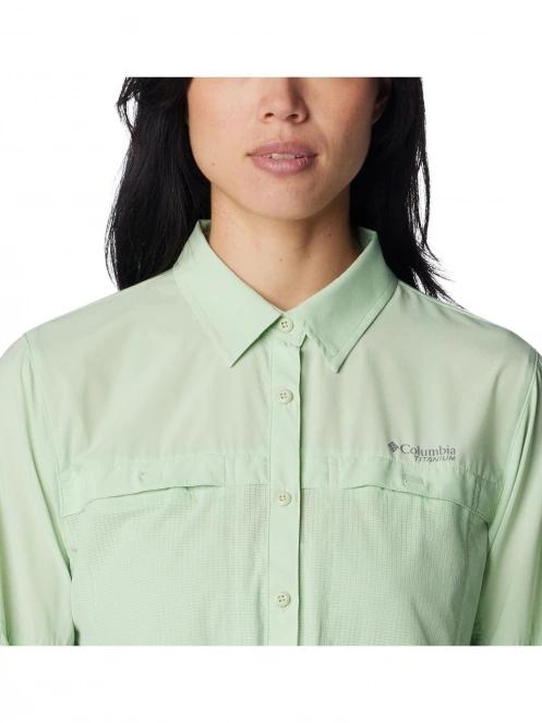 Columbia Cirque River Vented Woven Long Sleeve Shirt női hosszú ujjú túraing zöld színben 7