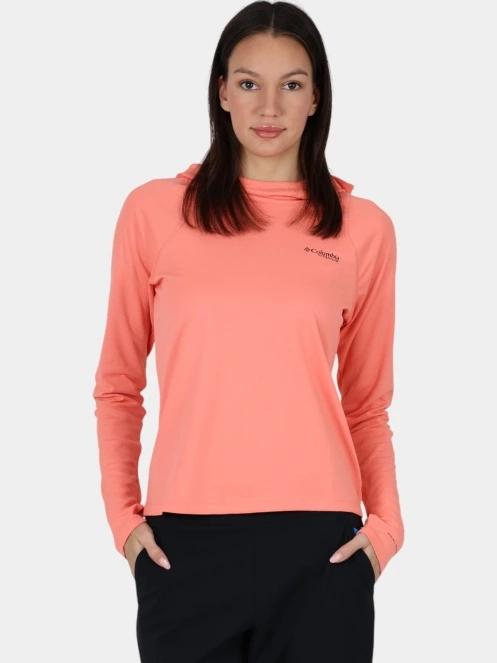 Columbia Summit Valley Hoodie női hosszú ujjú sport póló piros színben 2