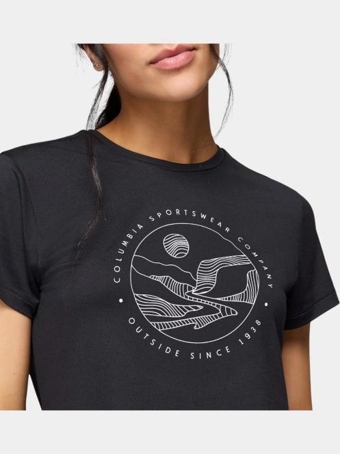 Columbia Sloan Ridge Graphic Short Sleeve Tee női rövid ujjú póló fekete színben 7