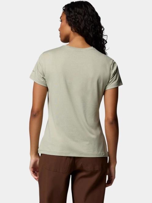 Columbia Sloan Ridge Graphic Short Sleeve Tee női rövid ujjú póló zöld színben 4