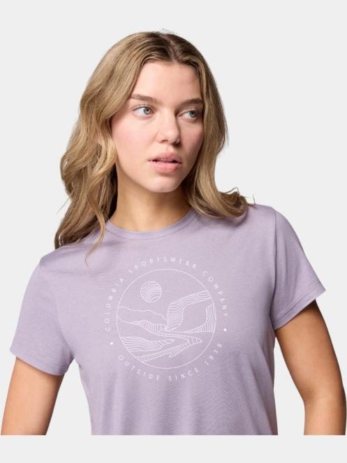 Columbia Sloan Ridge Graphic Short Sleeve Tee női rövid ujjú póló lila színben 6