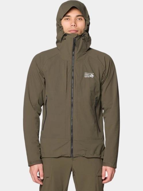 Mountain Hardwear Chockstone Alpine Hooded Jacket férfi softshell kabát oliva színben 2
