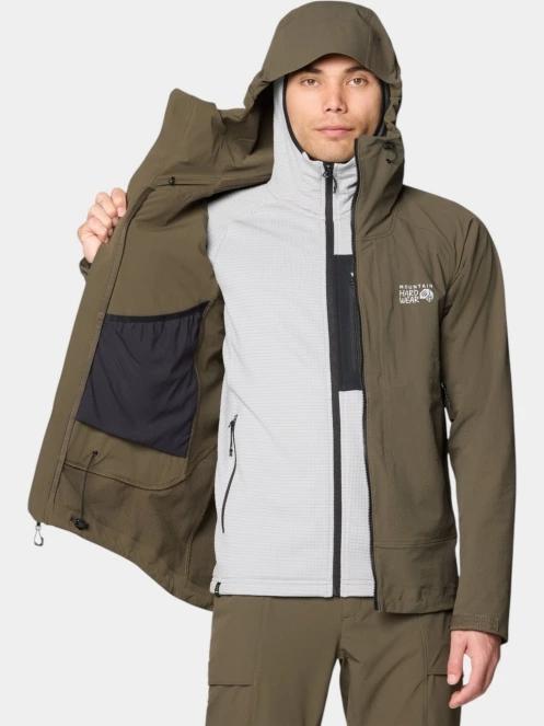 Mountain Hardwear Chockstone Alpine Hooded Jacket férfi softshell kabát oliva színben 5