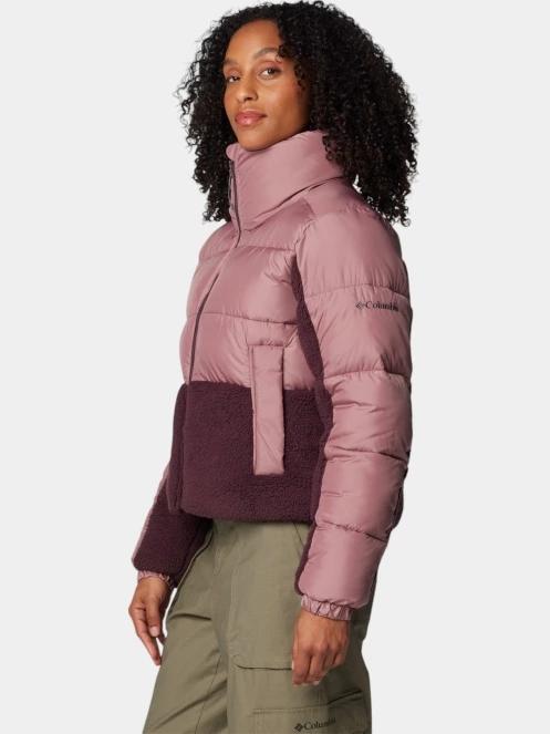 Columbia Leadbetter Point II Sherpa Hybrid női steppelt átmeneti kabát rózsaszín színben 3