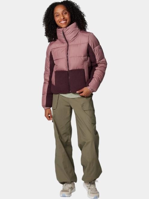 Columbia Leadbetter Point II Sherpa Hybrid női steppelt átmeneti kabát rózsaszín színben 5