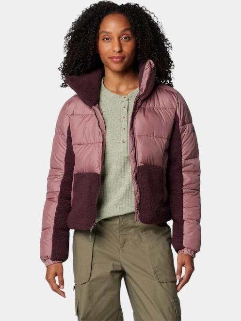 Columbia Leadbetter Point II Sherpa Hybrid női steppelt átmeneti kabát rózsaszín színben 6