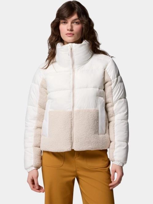 Columbia Leadbetter Point II Sherpa Hybrid női steppelt átmeneti kabát homok színben 2