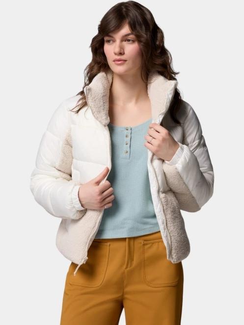 Columbia Leadbetter Point II Sherpa Hybrid női steppelt átmeneti kabát homok színben 6