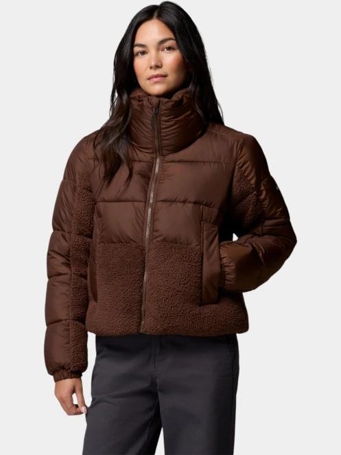 Columbia Leadbetter Point II Sherpa Hybrid női steppelt átmeneti kabát barna színben 2