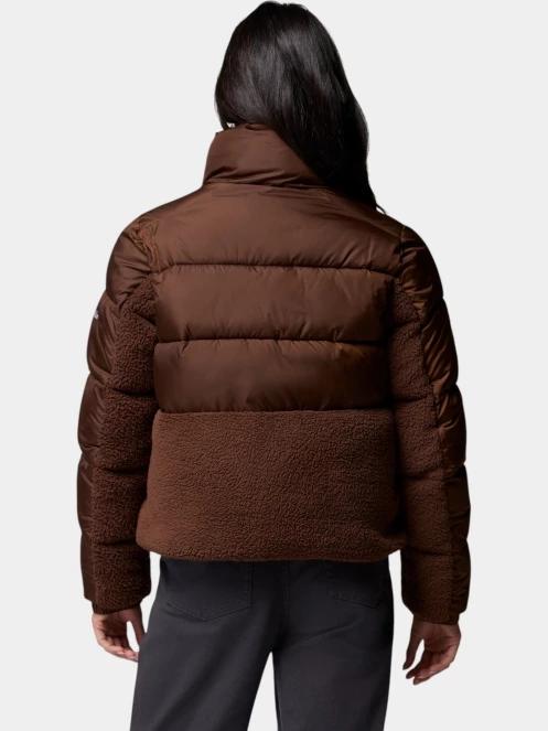 Columbia Leadbetter Point II Sherpa Hybrid női steppelt átmeneti kabát barna színben 4