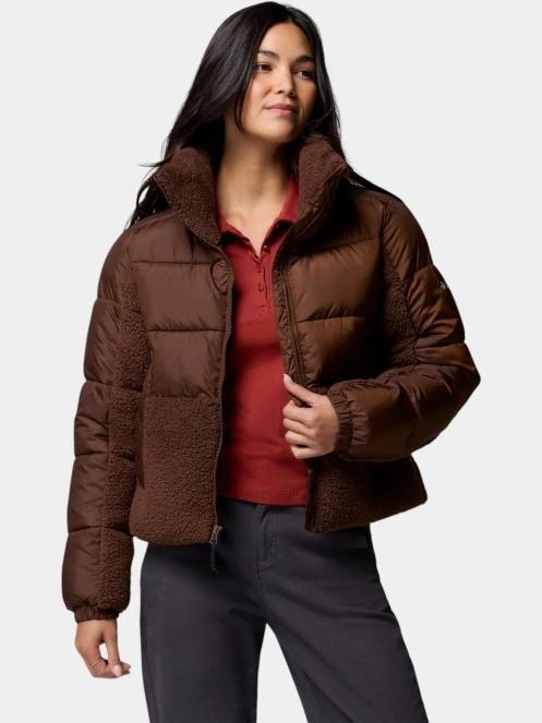 Columbia Leadbetter Point II Sherpa Hybrid női steppelt átmeneti kabát barna színben 6