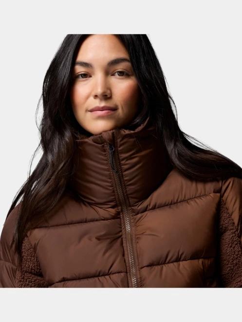 Columbia Leadbetter Point II Sherpa Hybrid női steppelt átmeneti kabát barna színben 8