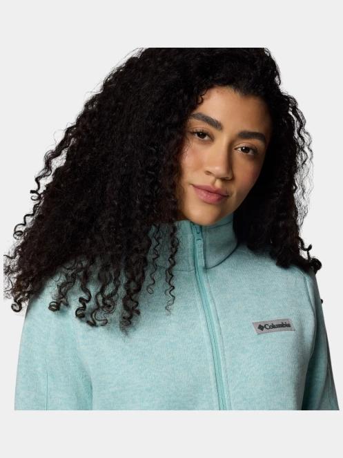 Columbia Sweater Weather Full Zip II női polár pulóver zöld színben 5