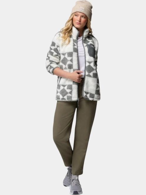 Columbia West Bend Print Full Zip II női polár pulóver zöld színben 5