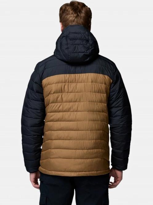 Columbia Powder Lite II Hooded Jacket férfi steppelt átmeneti kabát oliva színben 4