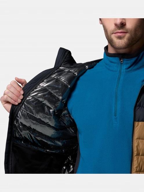 Columbia Powder Lite II Hooded Jacket férfi steppelt átmeneti kabát oliva színben 7