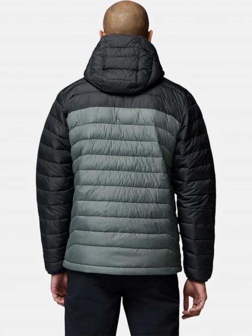 Columbia Powder Lite II Hooded Jacket férfi steppelt átmeneti kabát zöld színben 4