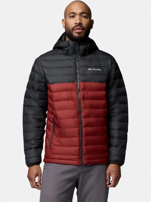 Columbia Powder Lite II Hooded Jacket férfi steppelt átmeneti kabát piros színben 2