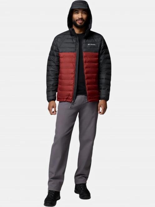 Columbia Powder Lite II Hooded Jacket férfi steppelt átmeneti kabát piros színben 5