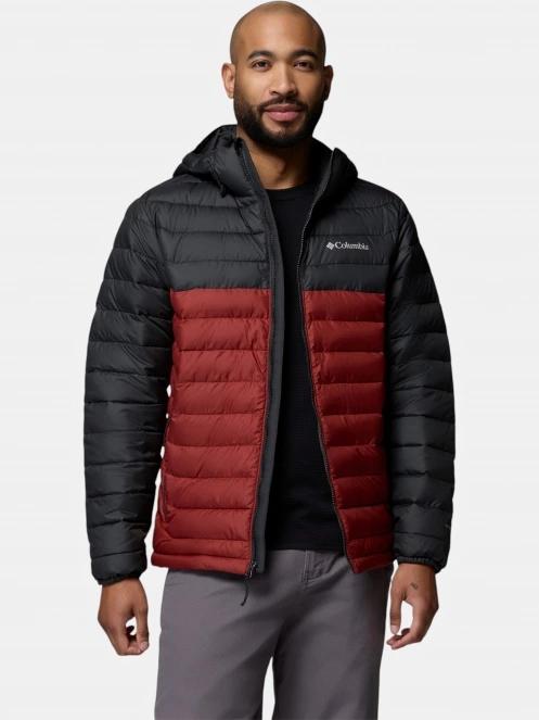 Columbia Powder Lite II Hooded Jacket férfi steppelt átmeneti kabát piros színben 6